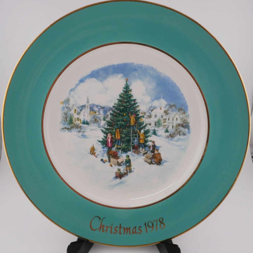 Set Of 3 Enoch Wedgwood Avon Christmas Plates 1978 1979 1980 Editions VTG